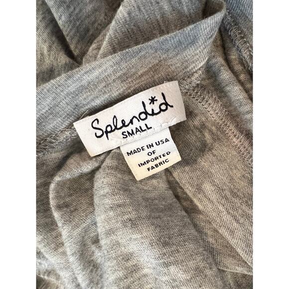 Splendid Mixed Media Color Block One Piece Jumpsuit in Black & Gray S - Picture 5 of 6